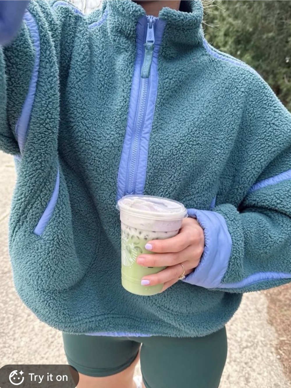 FREE PEOPLE - Mountain High Half Zip Fleece